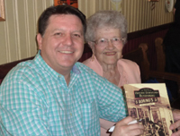 Historians Tim Kaminski with grandmother  Eleanor Ernest.