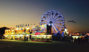 The Fair’s carnival features rides and games for patrons of all ages.