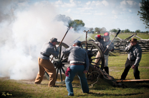 A battle re-enactment is one of many historical activities guests can experience at the annual Texian Market Days festival. Photo by Roy Kasmir.