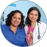 Patient Evelyn Mercado and Mehjabin Pakar, MD.