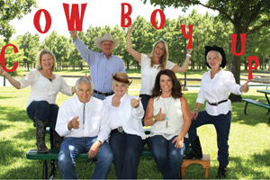 Shannon Bloesch, Dick Hogan, Holly Kaminga and Mary Favre, Bob and Carole Brown and Shanna Wozny. 